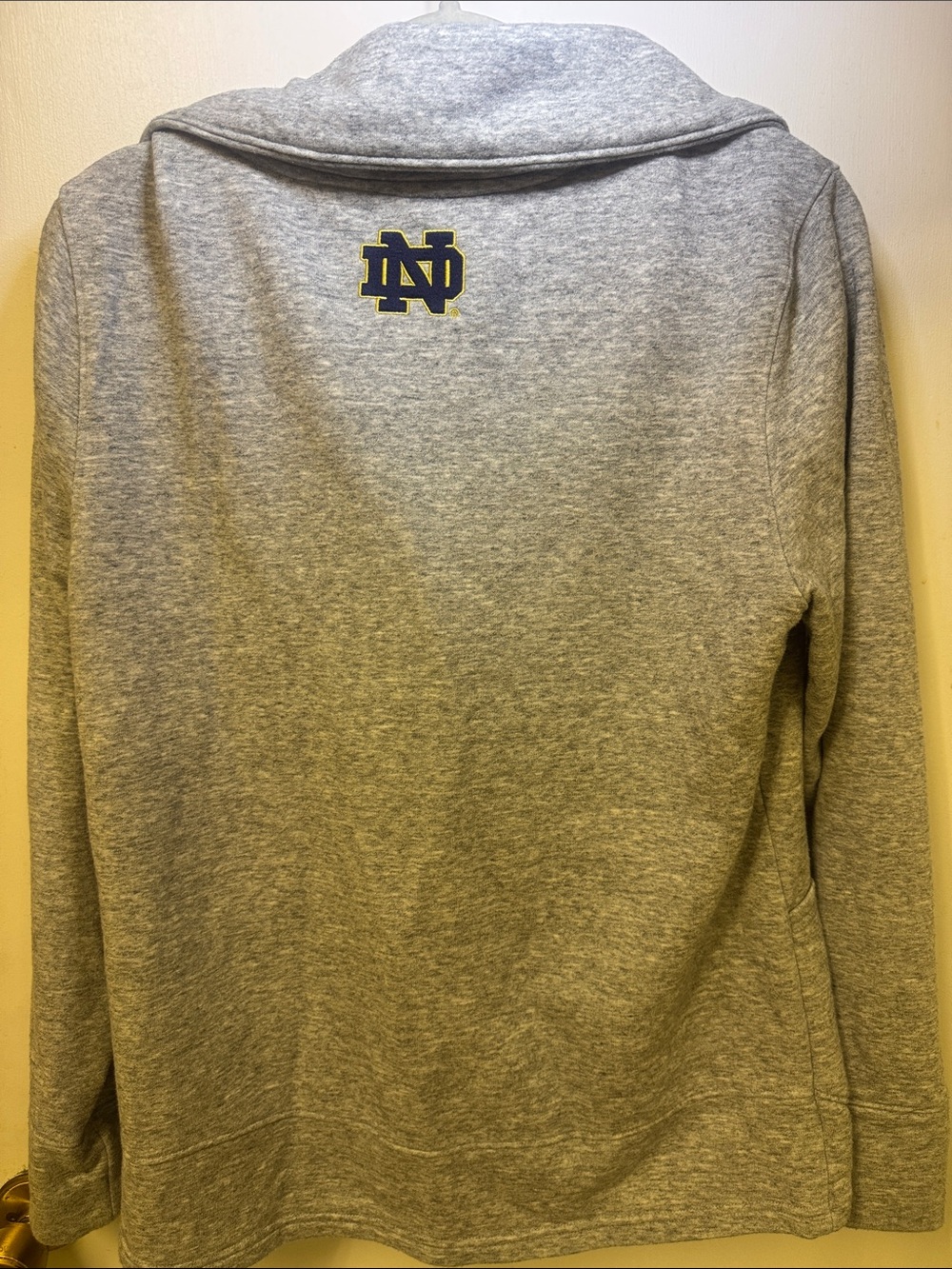Under Armour Gray Heathered Women's Pullover with Navy & Gold ND Logo